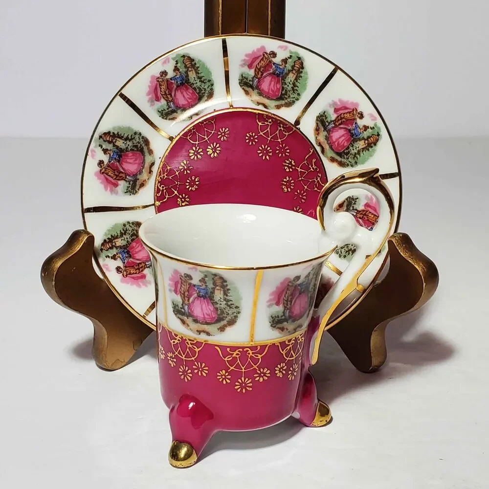 Courting Couple Demitasse (Small) Cup and Saucer